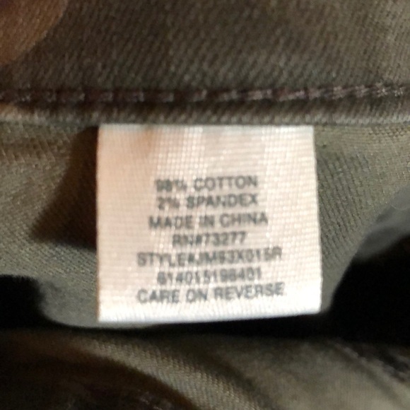 1 LEFT‼️ NWT 🌲 MUDD CAMOUFLAGE JEAN JEGGINGS Sz 0 - Picture 7 of 8